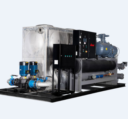comprar 160HP integrados molham o tipo de refrigeração、 do parafuso do líquido refrigerante do refrigerador R22 online manufacture
