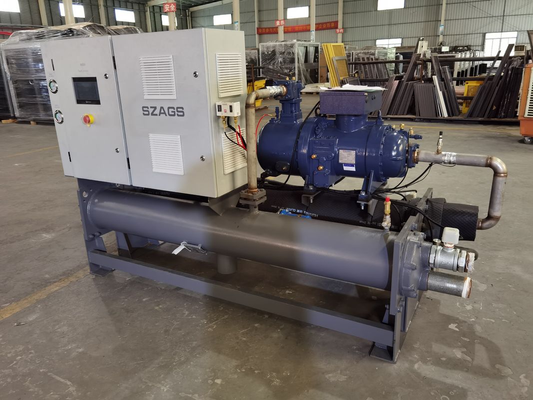 60hp Refrigerador de tipo parafuso refrigerado a água com compressor Hanbell para refrigeração Máquina de moldagem por injecção