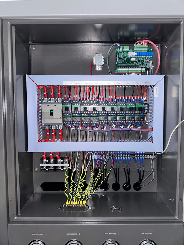 Chiller de água refrigerado a ar de 50 toneladas Chiller de glicol com quatro compressores de rolagem