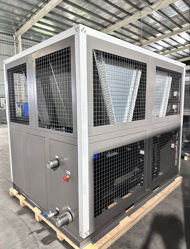 Chiller de água refrigerado a ar de 50 toneladas Chiller de glicol com quatro compressores de rolagem