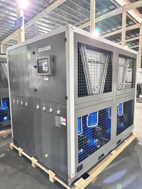 Fábrica de fornecimento 60HP refrigerado a ar Industrial Chiller de água 60 Ton Roll Tipo Glicol Chiller com quatro compressores de rolagem