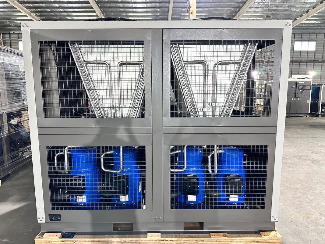 Fábrica de fornecimento 60HP refrigerado a ar Industrial Chiller de água 60 Ton Roll Tipo Glicol Chiller com quatro compressores de rolagem