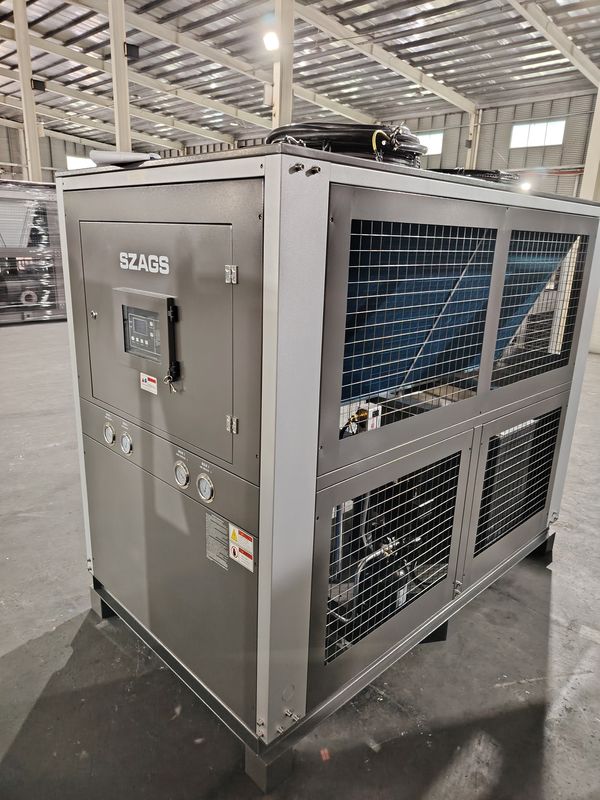 Chiller de glicol de 20 HP 72kW Chiller de água arrefecida a ar de tipo rolão industrial