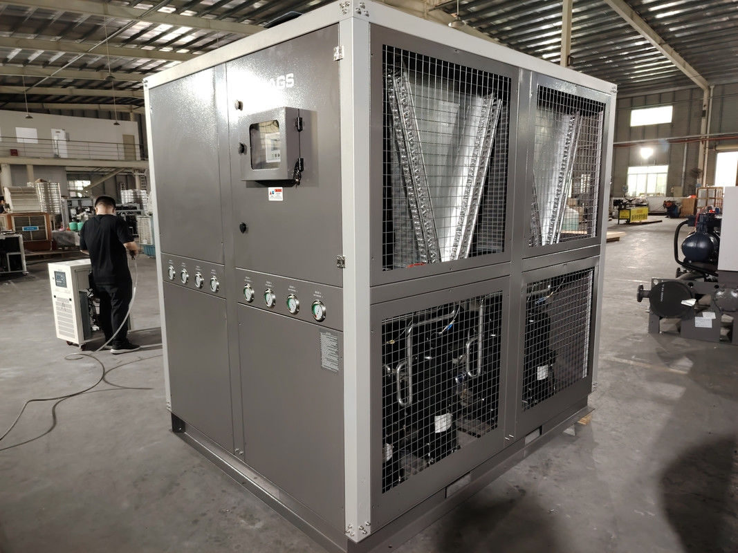 40 toneladas refrigerado a ar tipo de rolagem refrigerador de água 144KW sistema industrial refrigerado a ar para máquina de extrusão