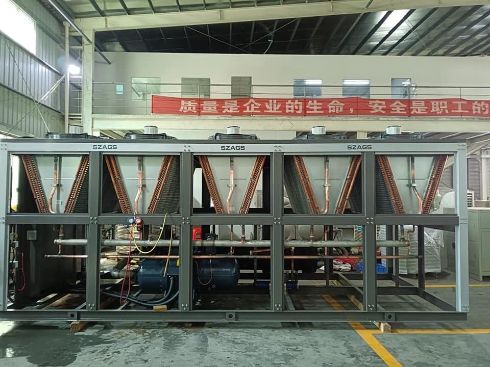 200HP refrigerado a ar tipo parafuso Chiller Industrial parafuso Chiller de água para solução de resfriamento de alta eficiência