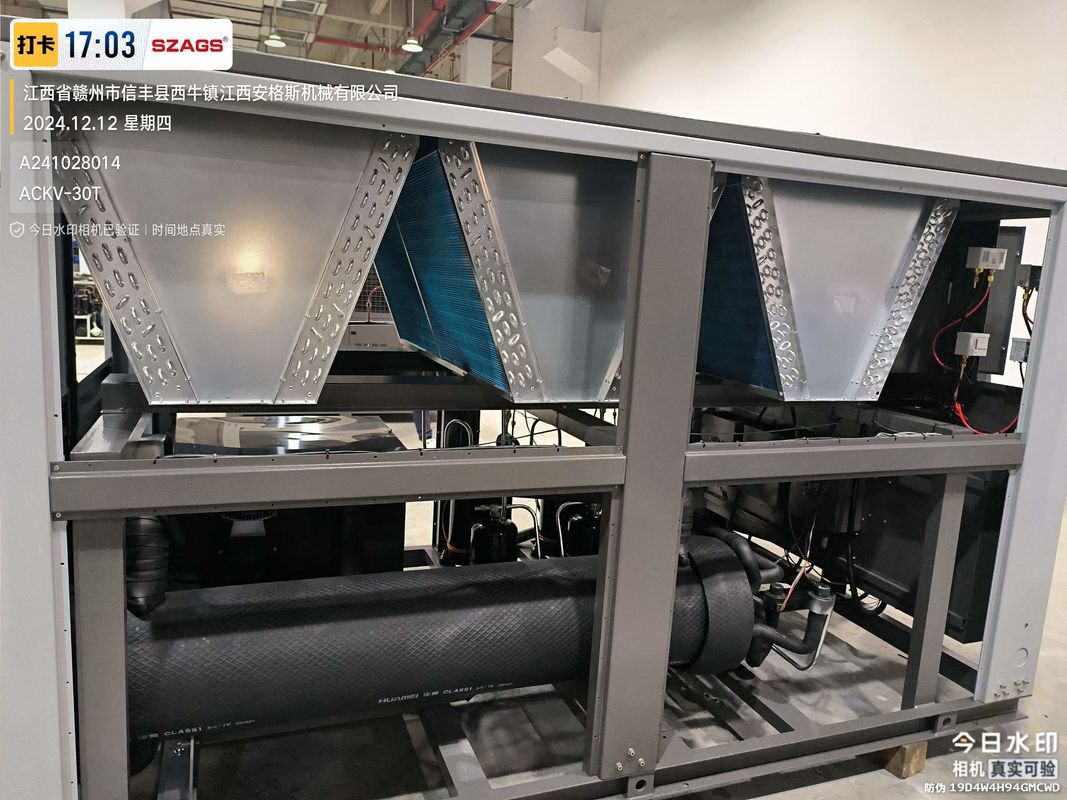 Refrigerador de inversor industrial de rolagem refrigerado a ar de alta eficiência de 30 HP para aplicações de moldagem por injeção de plástico e processamento de alimentos