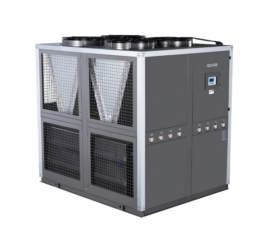 40RT Chiller industrial de glicol refrigerado a ar Chiller de tipo de rolamento eficiente em termos energéticos com 4 compressores para máquinas de extrusão