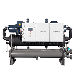 Controle por microcomputador Chiller a parafuso refrigerado a água de 240 HP com carapaça e evaporador tipo tubo ou placa SS