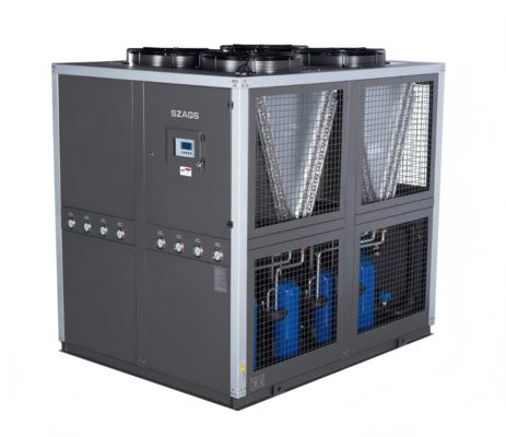 40RT Chiller industrial de glicol refrigerado a ar Chiller de tipo de rolamento eficiente em termos energéticos com 4 compressores para máquinas de extrusão